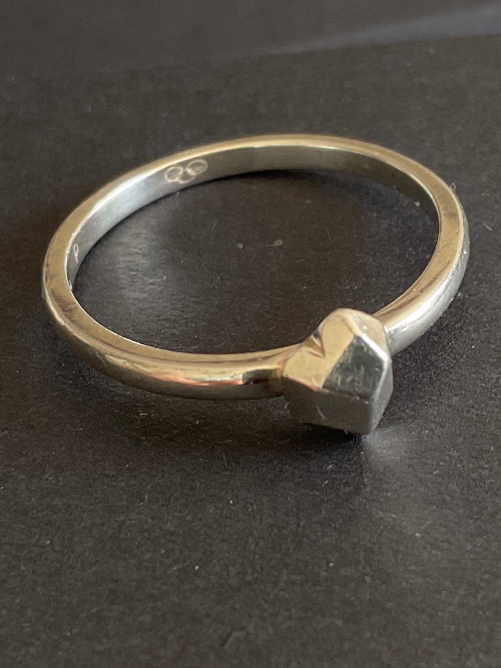 Links of London Sterling Silver Faceted Heart Ring - Silver - Picture 4 of 7